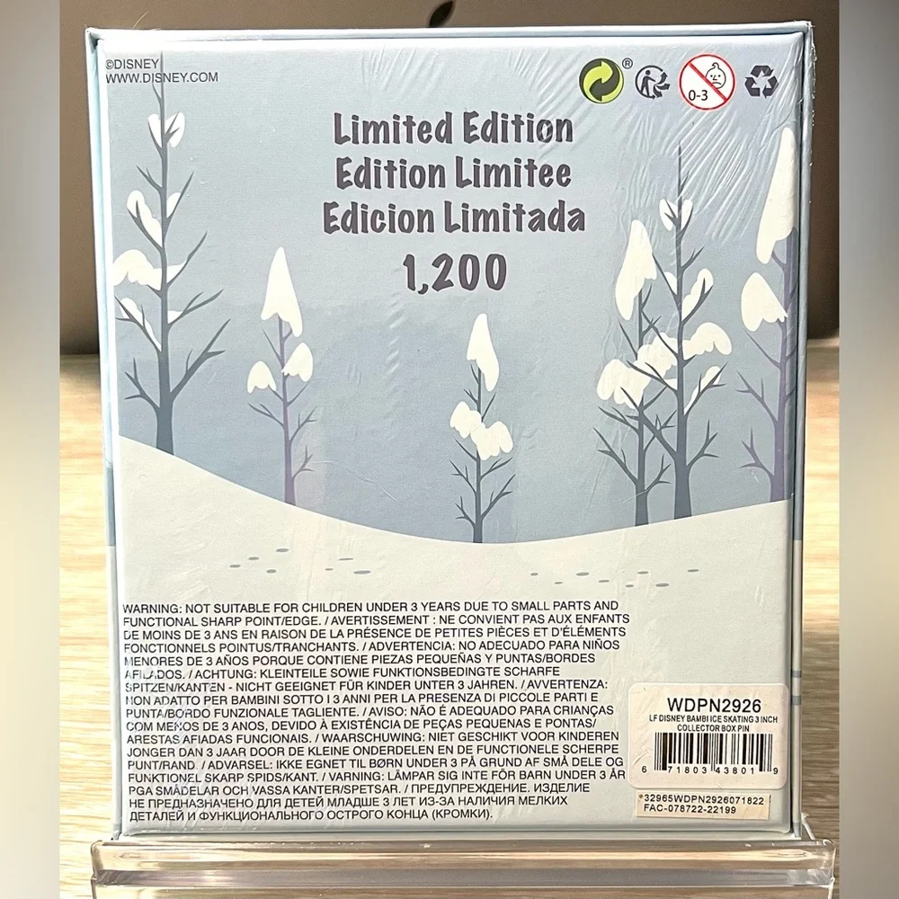 Loungefly Disney Bambi on Ice Pin NIB Limited Edition 1200 - Picture 2 of 2
